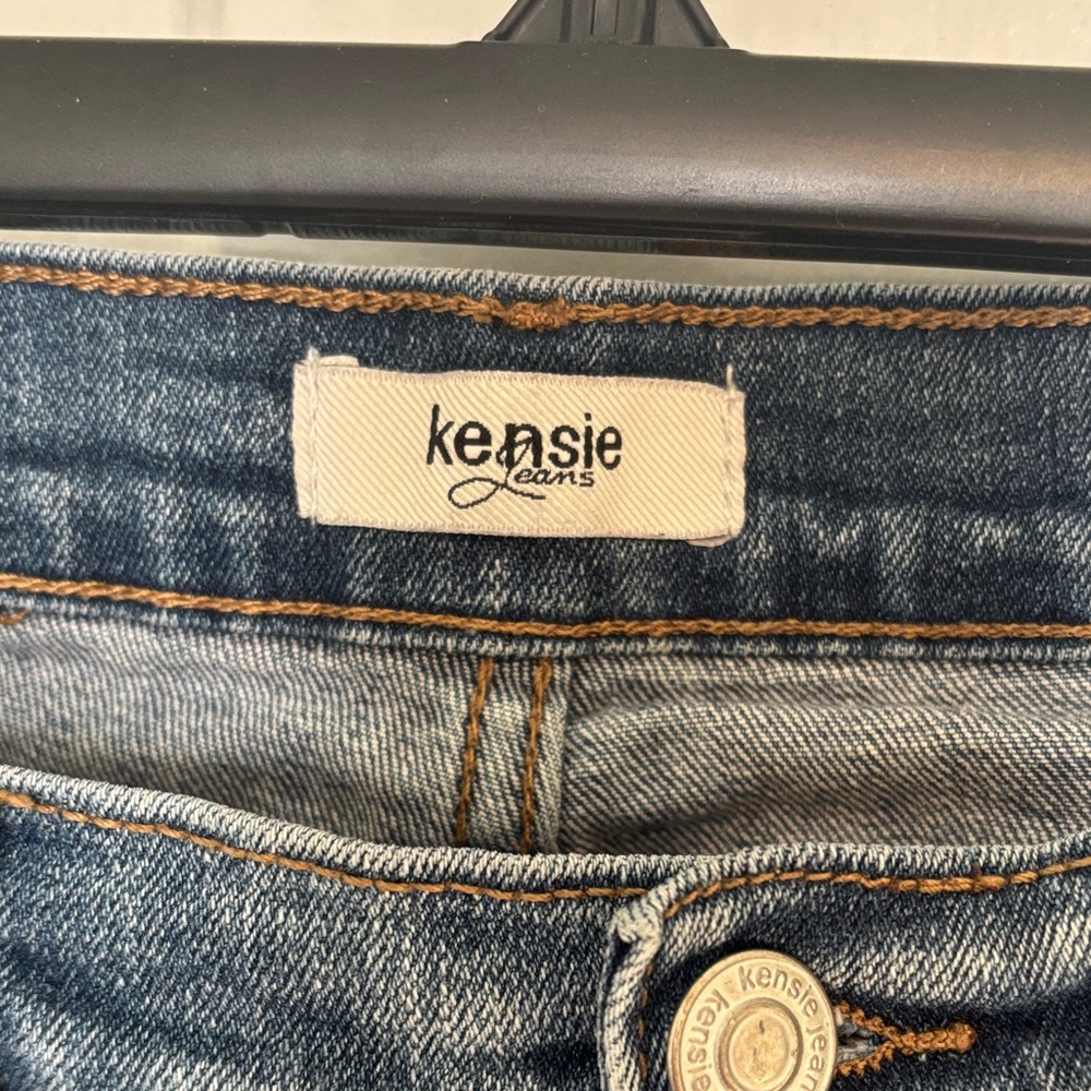Kensie Distressed Ankle skinny crop blue Jeans size 4/27 - Picture 3 of 10
